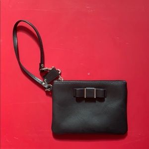 Coach Black Bow Wristlet